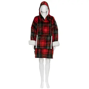 Sweat plaid imprimé tartan TU rouge Atmosphera - Rouge pas cher