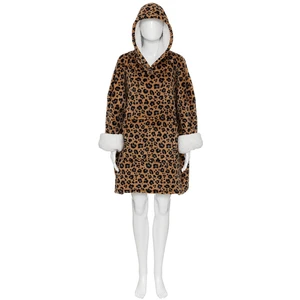 ATMOSPHERA Créateur d'intérieur - Plaid Sweat Manche Flan 85x118cm Léopard pas cher