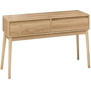 Five Simply Smart - Console 2 Tiroirs Abana Effet Chêne Beige Five pas cher