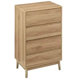 Comparateur de prix : 5five Simply Smart - Commode 4 tiroirs effet chêne naturel abana - 5five