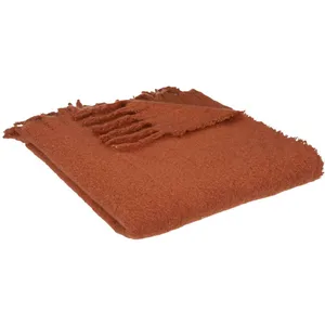 Atmosphera - Plaid Kodi 180x130cm Rose Terracotta Créateur D'Intérieur pas cher
