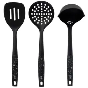 Comparateur de prix : Electrodepot FIVE Simply Smart - Lot de 3 Ustensiles de Cuisine Caractère 33cm Noir