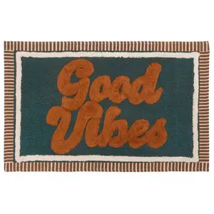 Comparateur de prix : ATMOSPHERA Créateur d'intérieur - Tapis Déco Design Be Vintage 60x90cm Bleu