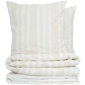 ATMOSPHERA Parure de couette 100% coton 57 fils imprimée 260x240 2 taies pas cher