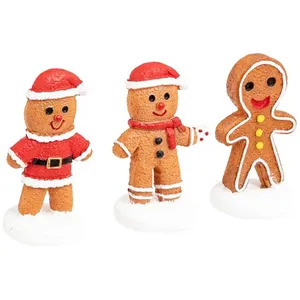 FEERIC LIGHTS & CHRISTMAS Accessoire pour Village de Noël Set de 3 Figurines Pain d'épiceVendu paramazon