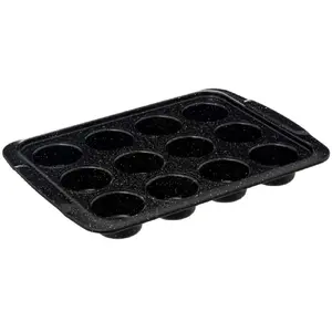 5five - moule 12 muffins 32x135cm acier "caractère" pas cher