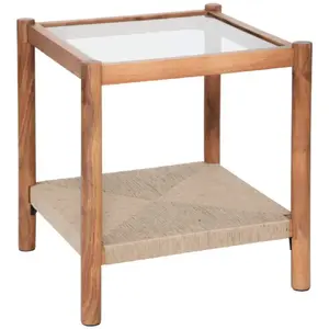 Atmosphera Créateur D'intérieur - Table d appoint Apala 50x50cm marron pas cher