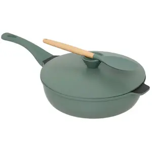Comparateur de prix : FIVE Sauteuse Ø28 cm en fonte d'aluminium + 1 couvercle COCOTTE Tous feux dont Induction
