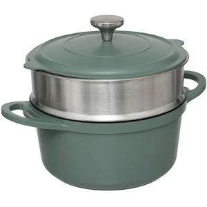 Cuiseur vapeur - FIVE - D24cm - Fonte d'aluminium - Vert - Tous feux compatibles pas cher