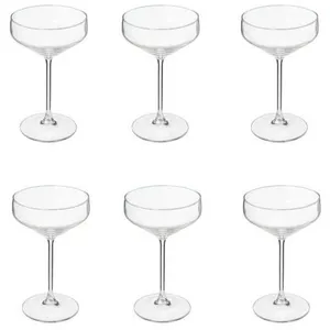 Lot de 6 Coupes à Champagne "Nora" 30cl Transparent pas cher
