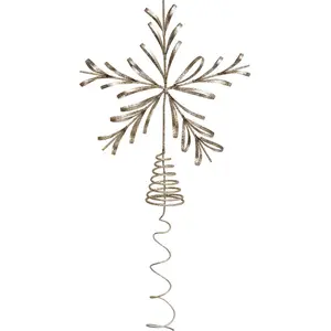 FÉÉRIC LIGHTS AND CHRISTMAS CIMIER METAL FLOCON CHAMP 31CM - Atmosphera créateur d'intérieur pas cher
