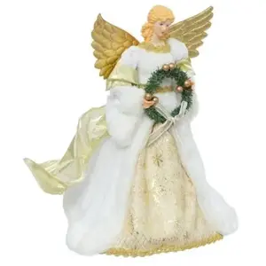 CIMIER ANGE POUPEE OR 30CM - Feeric lights & christmas pas cher