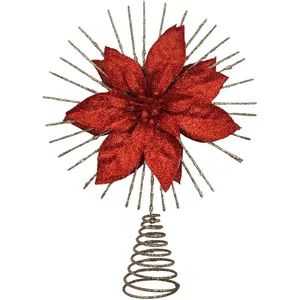 Fééric Lights And Christmas - cimier metal poinsettia 25CM - Feeric li... pas cher