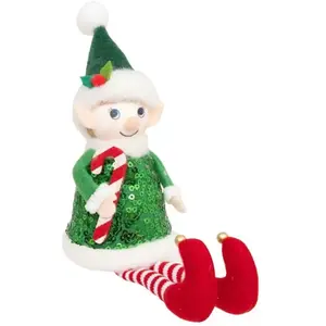 Déco de Noël Lutin assis H 21 cm pas cher