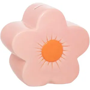 Atmosphera Créateur D'intérieur - Tirelire fleur Anae rose H13,5cm pas cher