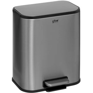 Comparateur de prix : 3S. x Home 5five Simply Smart - Poubelle soft close en inox finition mat 5l - 5five