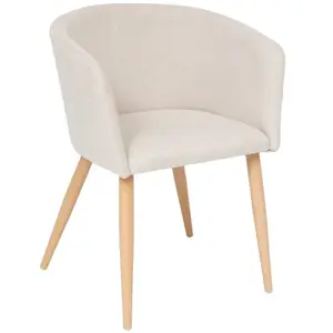 Comparateur de prix : Fauteuil à dîner "Marlo" hêtre beige - Atmosphera createur d'interieur - Gris