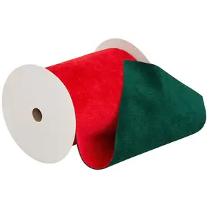 Comparateur de prix : Guirlande de Noël Ruban Velours Rouge et Vert 12 cm x 5 m