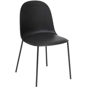Chaise "Asan" noir - Atmosphera createur d'interieur - Noir pas cher