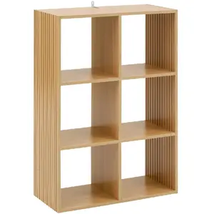 5five Simply Smart - tagère 6 cases tasso effet bois naturel - 5five pas cher
