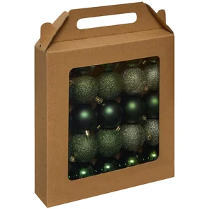 Déco de sapin Lot de 25 Boules de Noël D 6 cm - Vert olive pas cher