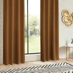 3S. x Home Rideau occultant Odelie cannelle 140x260cm pas cher
