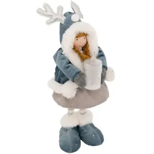 Déco Lumineuse Fée bleue LED Blanc chaud H 34 cm pas cher