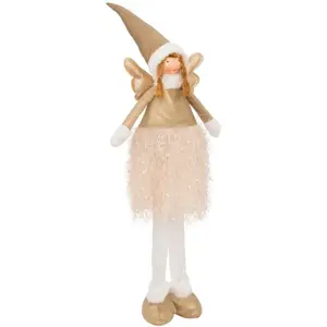 Déco Lumineuse Fée dorée téléscopique LED Blanc chaud H maxi 95 cm pas cher