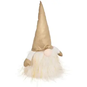 Déco Lumineuse Gnome doré LED Blanc chaud H 40 cm pas cher