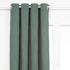3S. x Home Rideau plissé Maely bleu clair 135x260cm pas cher