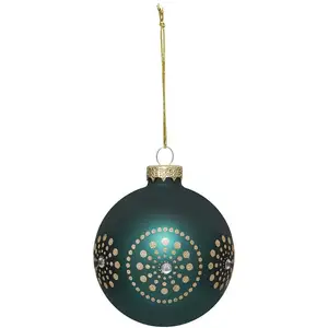 Comparateur de prix : Déco Sapin Boule de Noël en Verre D 8 cm Vert déco Feu d'artifice
