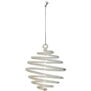 Comparateur de prix : Déco Sapin Boule de Noël en Verre D 8 cm Spirale Transparente