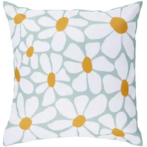 Atmosphera Créateur D'intérieur - Housse de coussin d extérieur Talia vert céladon 40x40cm