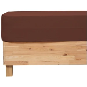 Comparateur de prix : Atmosphera - Drap Housse Flora Gaze de Coton Marron 160x200cm