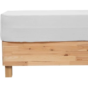 Comparateur de prix : Atmosphera - Drap Housse Flora Gaze de Coton Blanc 160x200cm