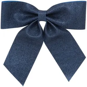 Déco de Noël Noeud Bleu Pailleté 39 x 39 cm pas cher