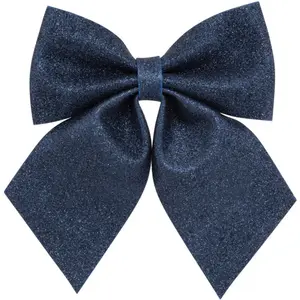 Déco de Noël Noeud Bleu Pailleté 20 x 25 cm pas cher