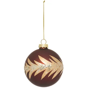 Déco Sapin Boule de Noël en Verre D 8 cm Marron déco couronne dorée pas cher