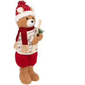 Déco de Noël Ours skieur H 50 cm