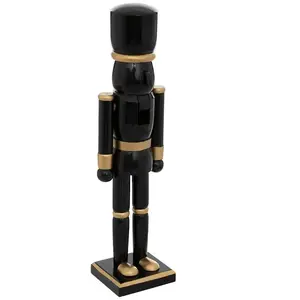 Déco de Noël Figurine Casse-Noisette Noir et Doré H 38 cm - Feeric Chr... pas cher