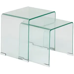 3S. x Home 2 tables gigognes Lenia transparent pas cher