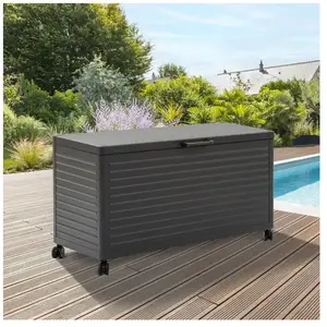 Comparateur de prix : HESPERIDE Coffre de rangement edenio graphite s 130 x 60,4 x 78cm en aluminium EDENIO