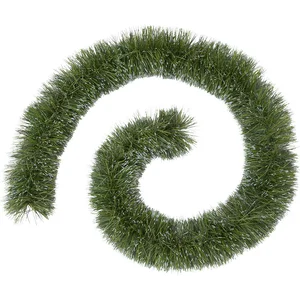 Comparateur de prix : Guirlande de Noël BOA large 20 cm Vert avec bouts blancs Longueur 2.7 ...