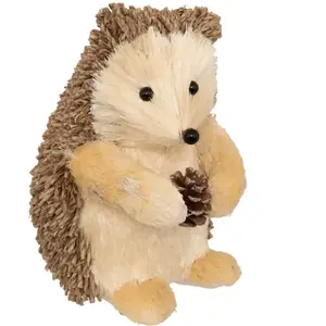 Déco de Noël Hérisson Marron pailleté H 24 cm pas cher