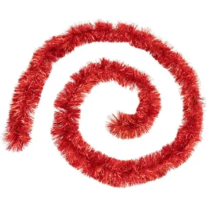 Guirlande de Noël BOA large 20 cm Rouge Longueur 5 mètres pas cher