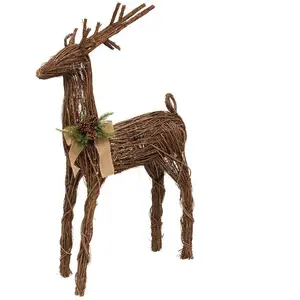 Déco de Noël Grand Renne en Bois naturel H 125 cmVendu paramazon