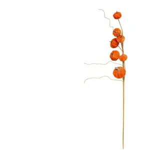 Branche décorative spéciale fêtes Citrouilles pailletées H 60 cm pas cher