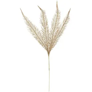 Branche décorative spéciale fêtes Cyprès doré pailleté H 75 cm pas cher