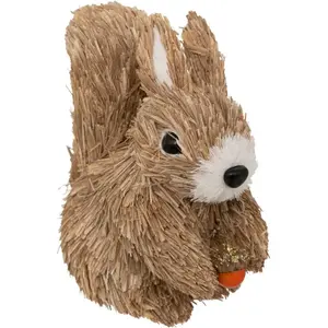Déco de Noël Ecureuil et Baie rouge H 12 cm pas cher