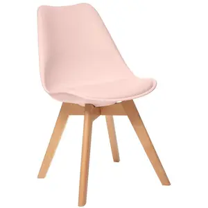 Comparateur de prix : Atmosphera Créateur D'intérieur - Chaise Baya pieds hêtre rose